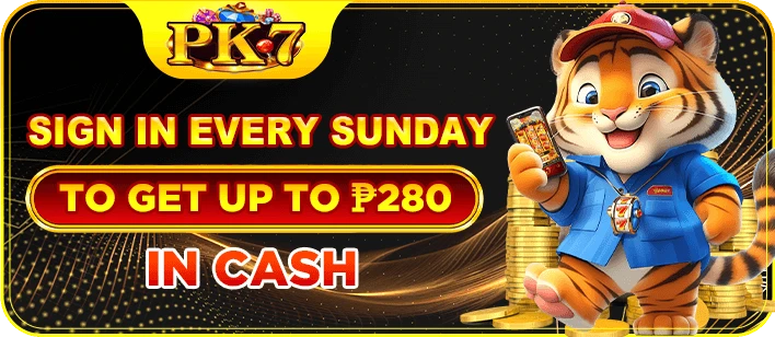 PK7 weekly daily check-in bonuses totaling up to ₱280
