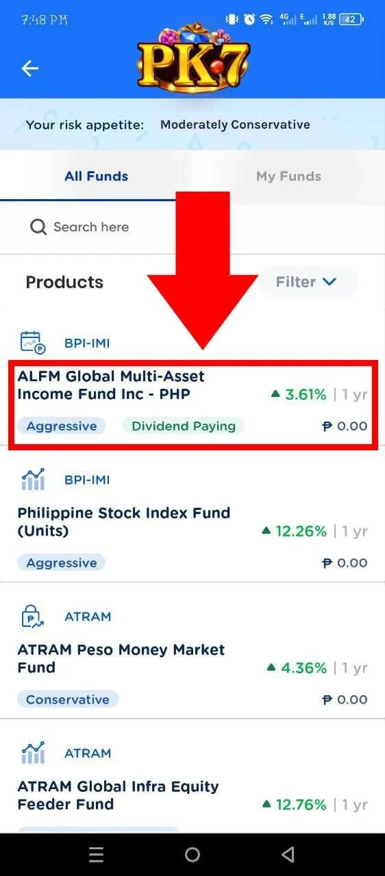 GCash buy GFunds amount entry